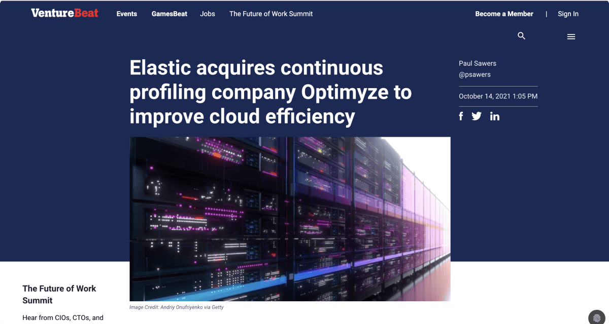 Prodfiler Project by Coletiv - Prodfiler acquired by Elastic to improve cloud efficiency